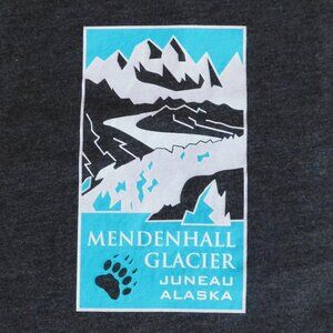 T Shirt Mendenhall Glacier Juneau Alaska Road Trip Adult No Tag Measures Size XL